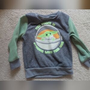 Star Wars Green and Gray Baby Yoda Crew Neck